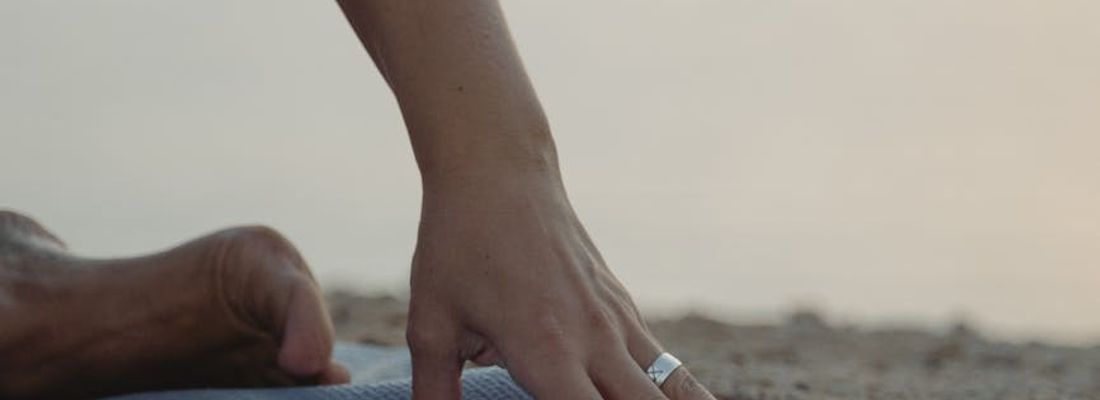 A peaceful setting with a yoga mat ready for practice at sunrise.